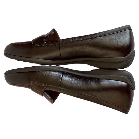 LifeStride Pattie Penny Loafers Brown Faux Leather Casual Shoes Womens Size 6 - Picture 5 of 9